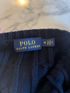 Pull Ralph Lauren bleu marine torsadée