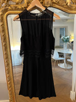 Charger l&#39;image dans la galerie, Robe Sandro crop top noir transparence
