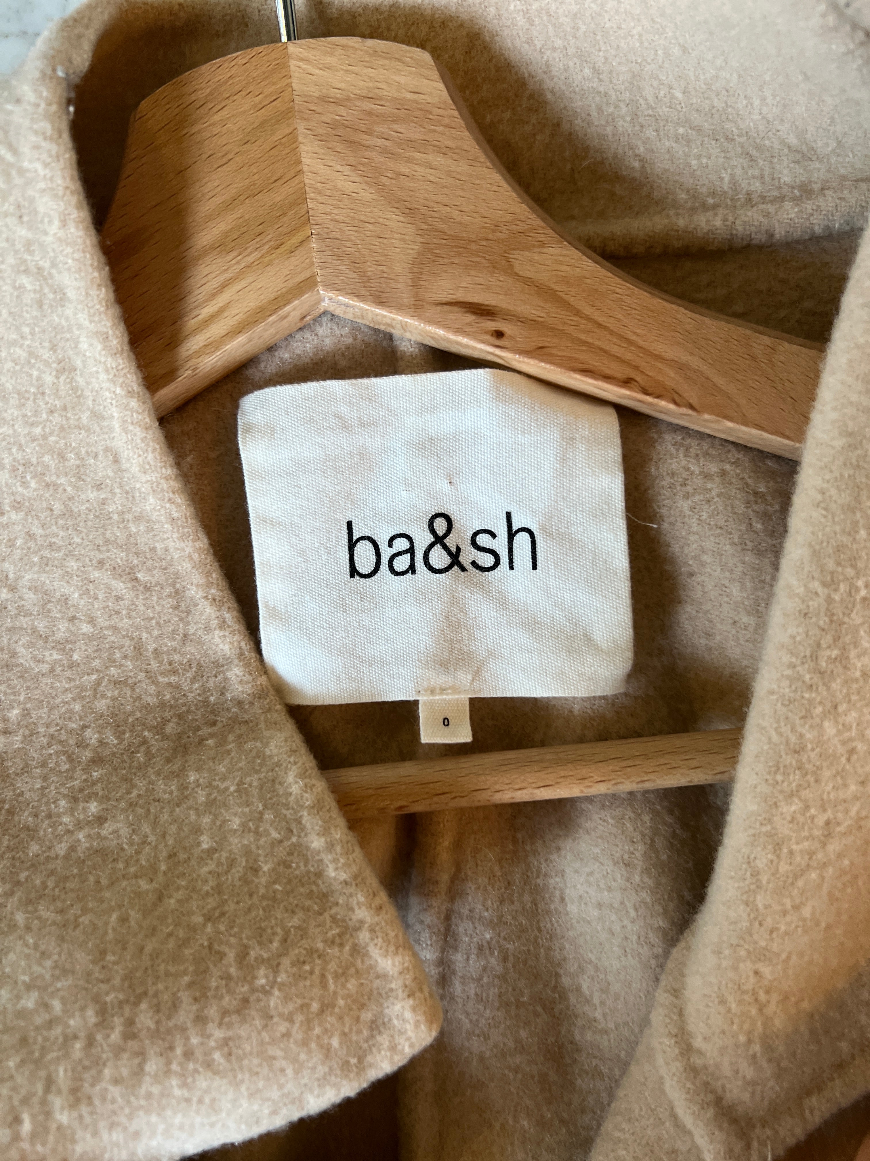 Ba&sh - Manteau long beige ceinturé