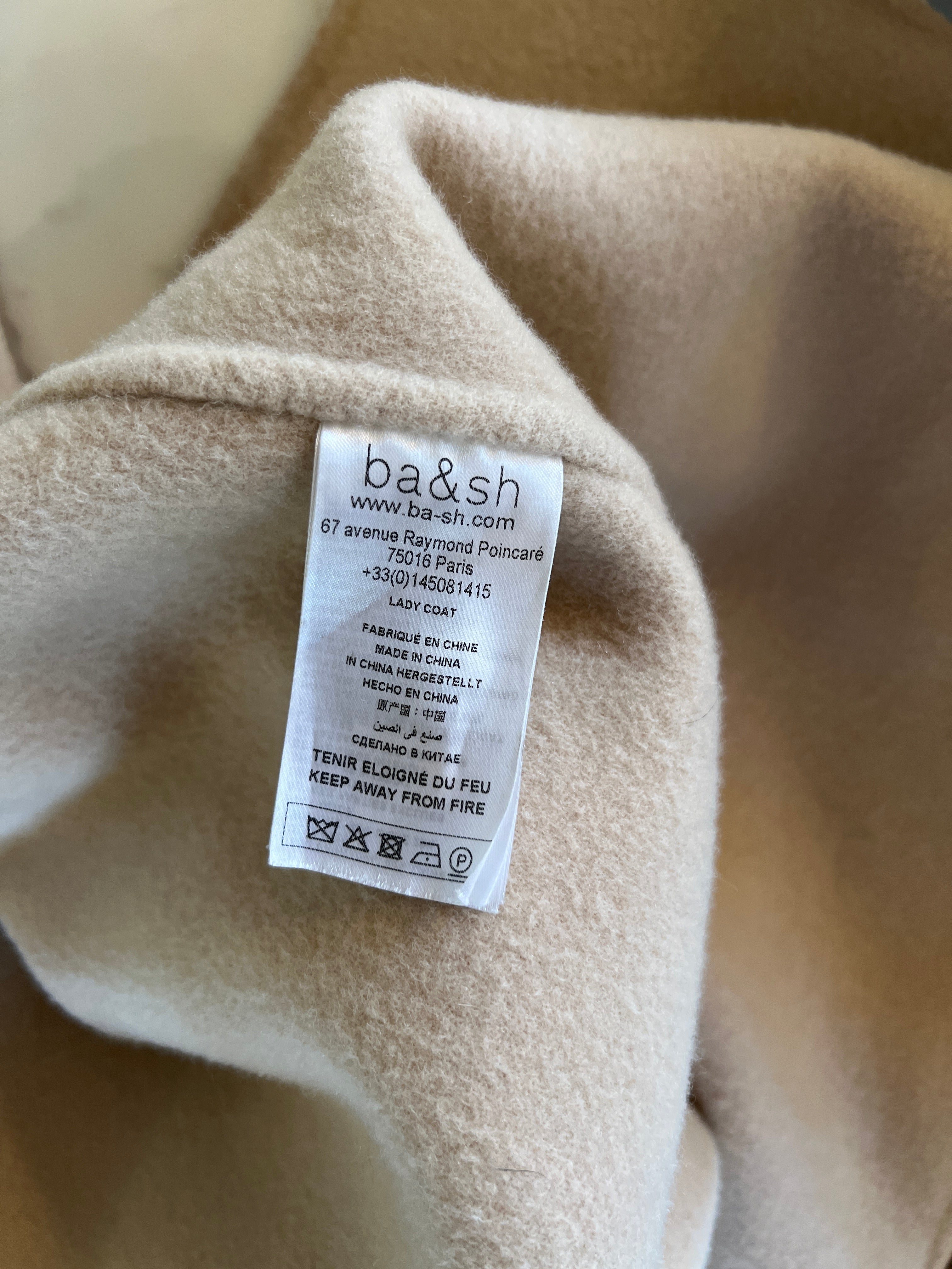 Ba&sh - Manteau long beige ceinturé