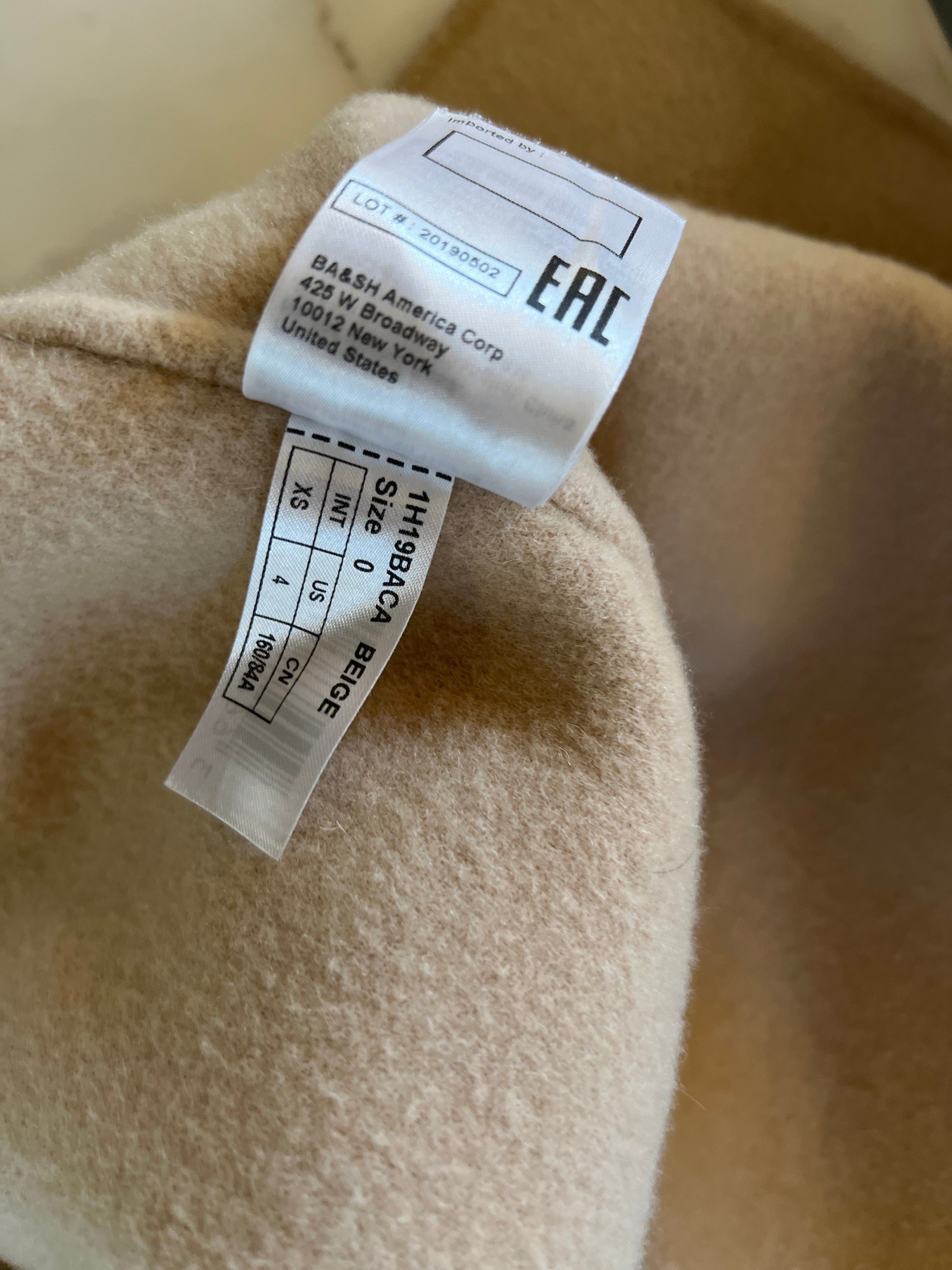 Ba&sh - Manteau long beige ceinturé