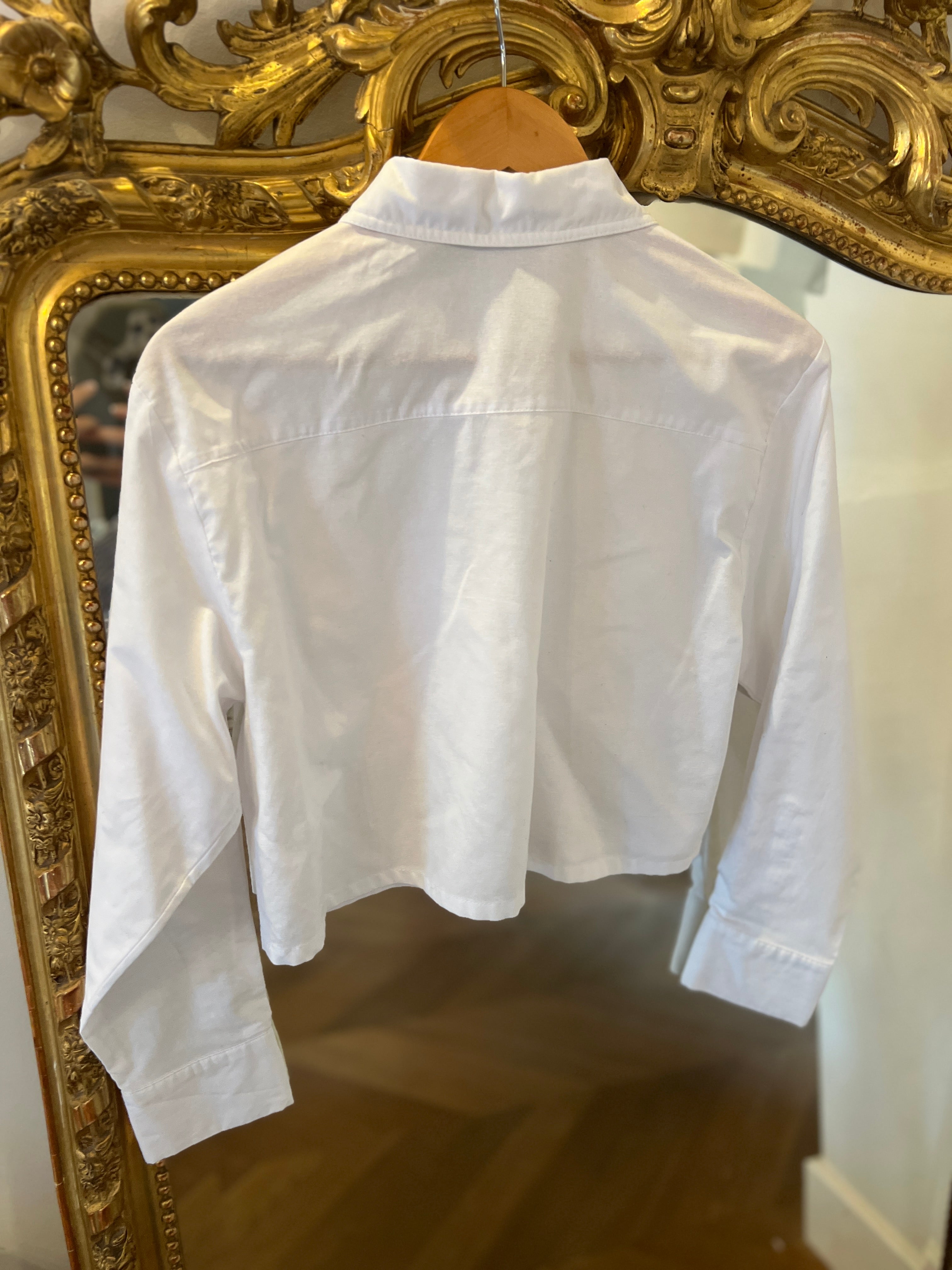 Chemise Zara blanche courte avec poches