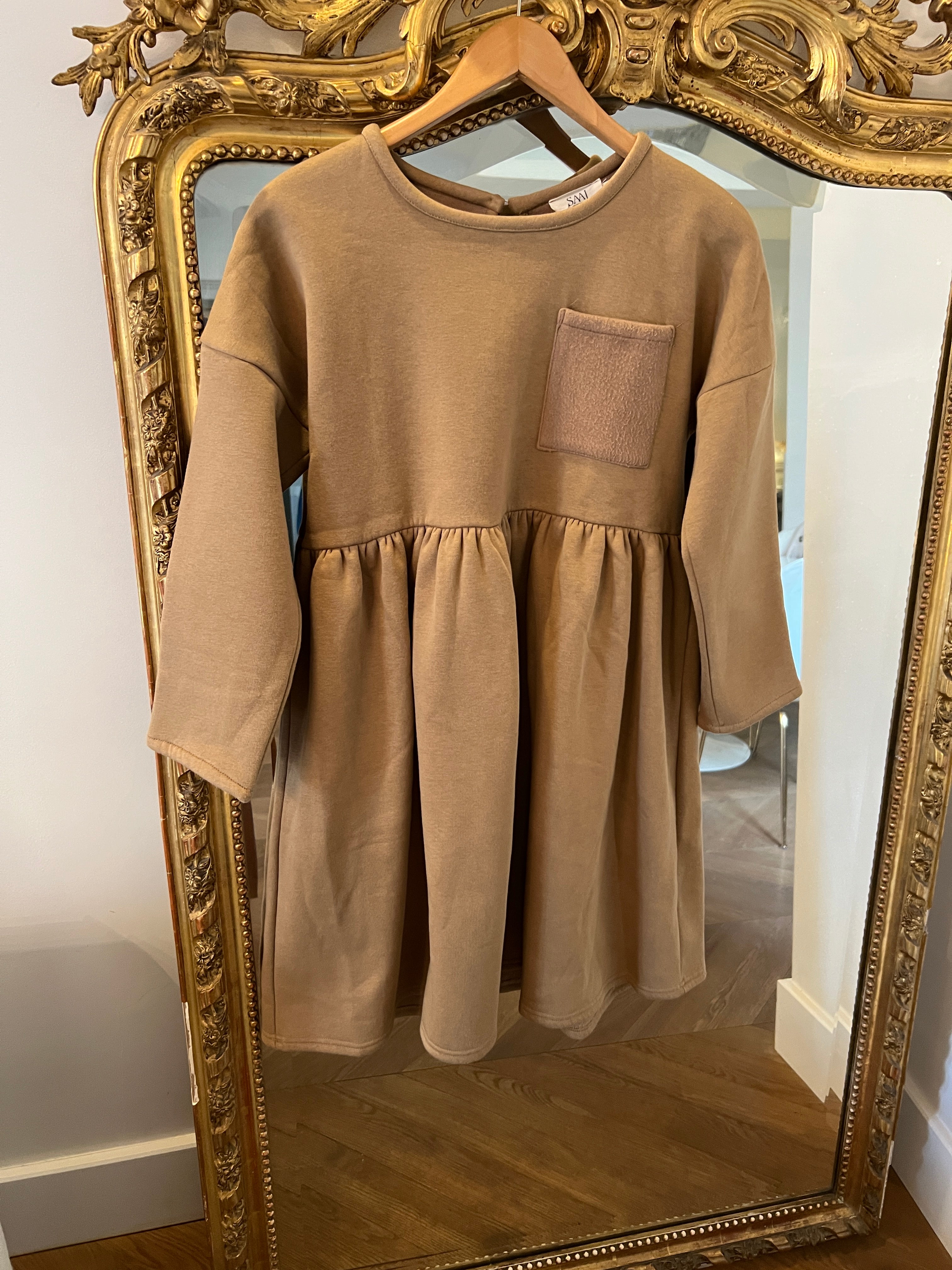 Robe Saaj Peyton maille camel avec poche