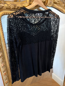 Top Claudie Pierlot en dentelle noire