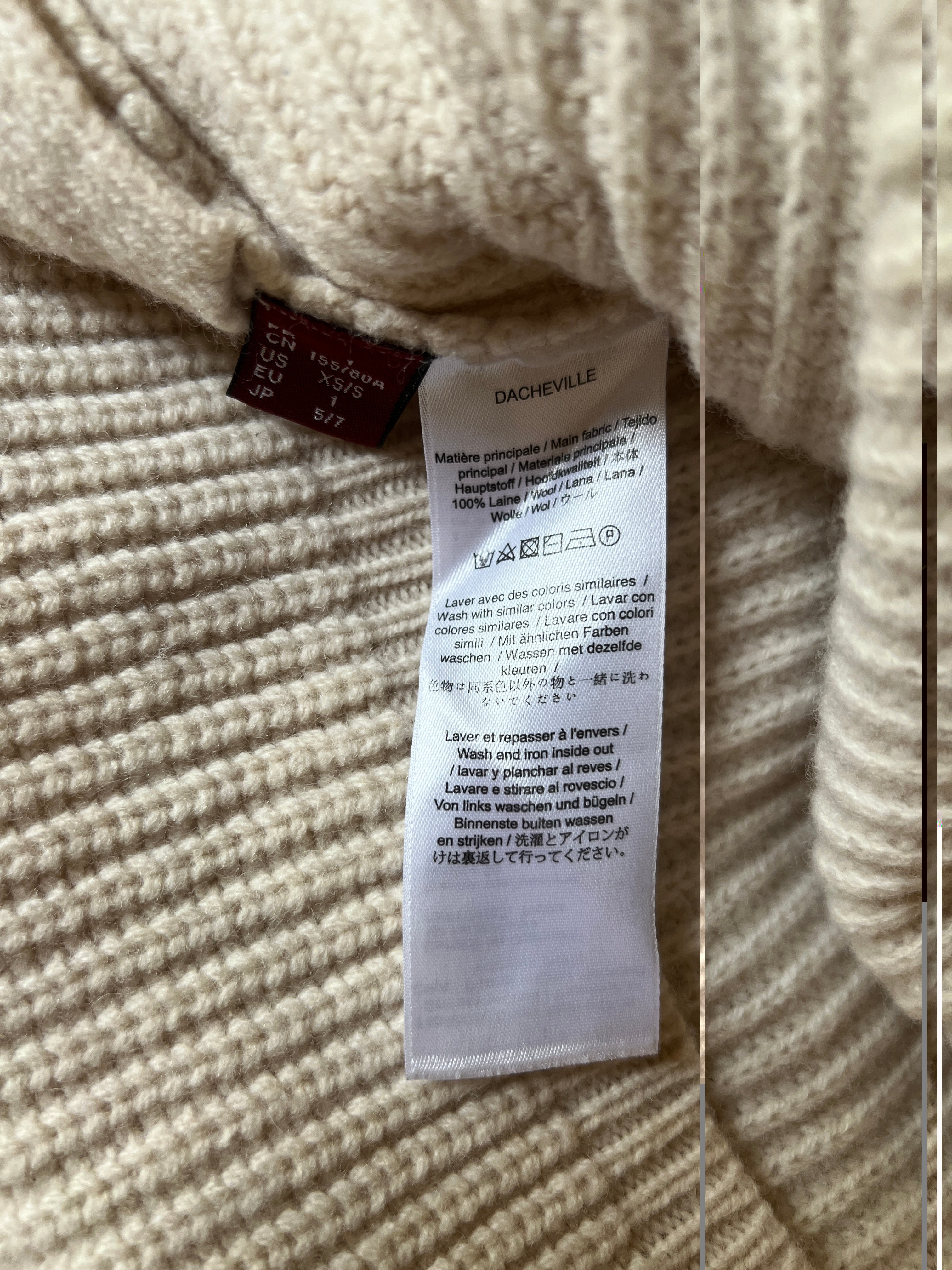 Pull Comptoir des Cotonniers beige en laine à col roulé