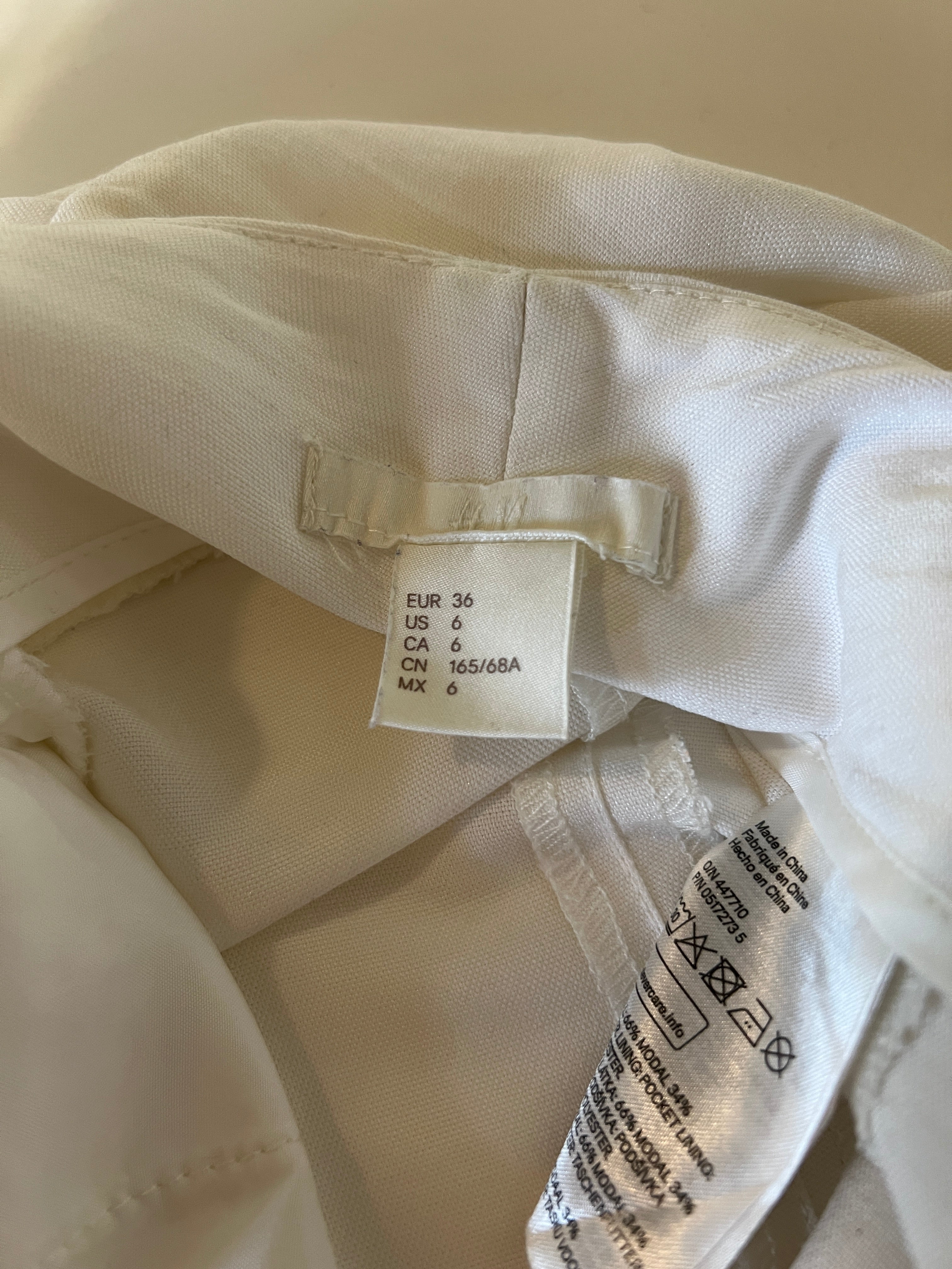 Short H&M blanc taille haute