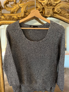 Pull Maje gris metallisé irisé