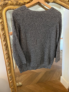 Pull Maje gris metallisé irisé