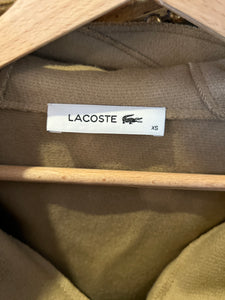 Sweat Lacoste en laine beige à capuche