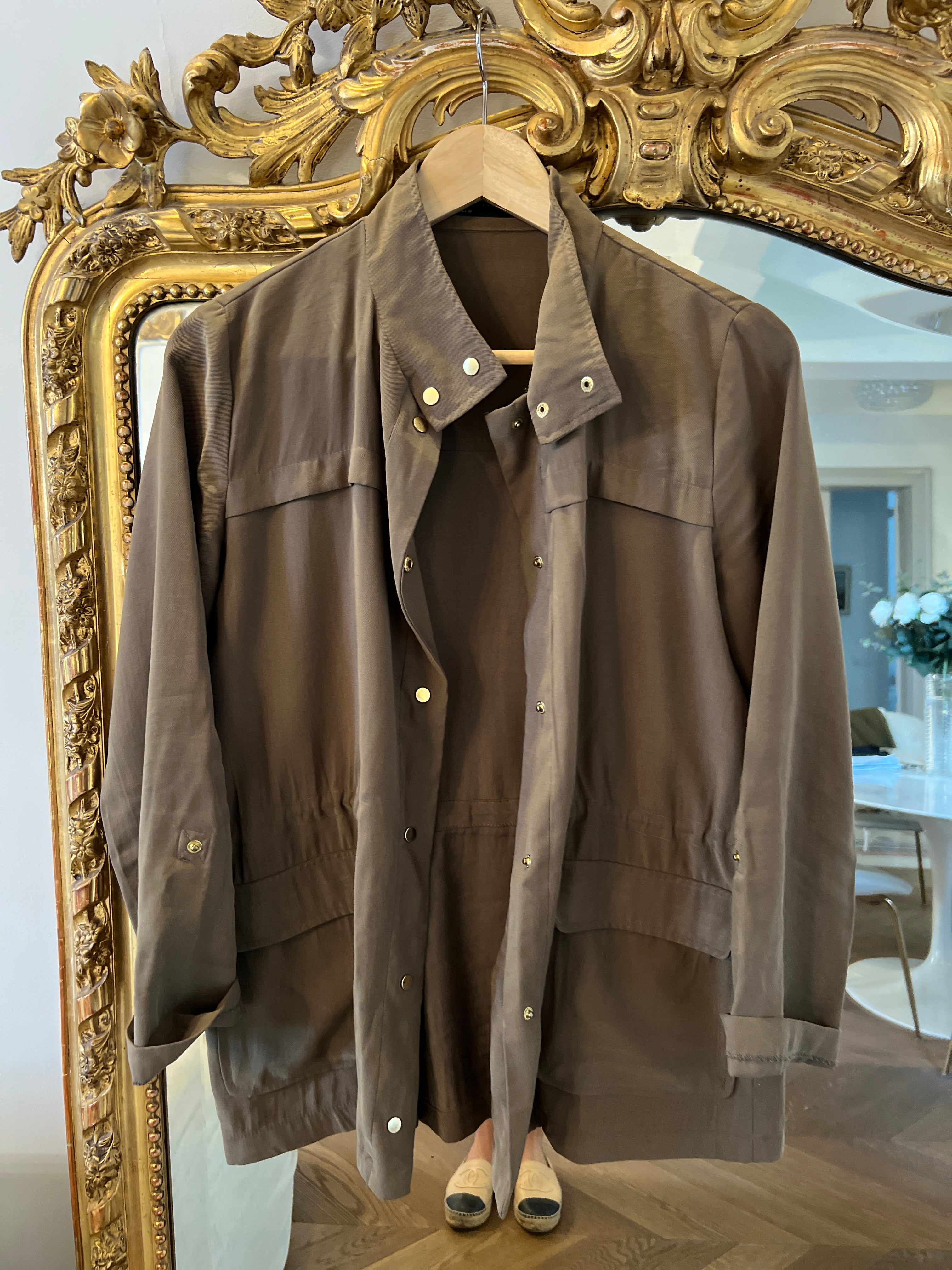 Veste Kaki Zara boutons dorés