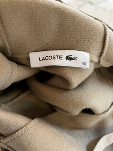 Sweat Lacoste en laine beige à capuche