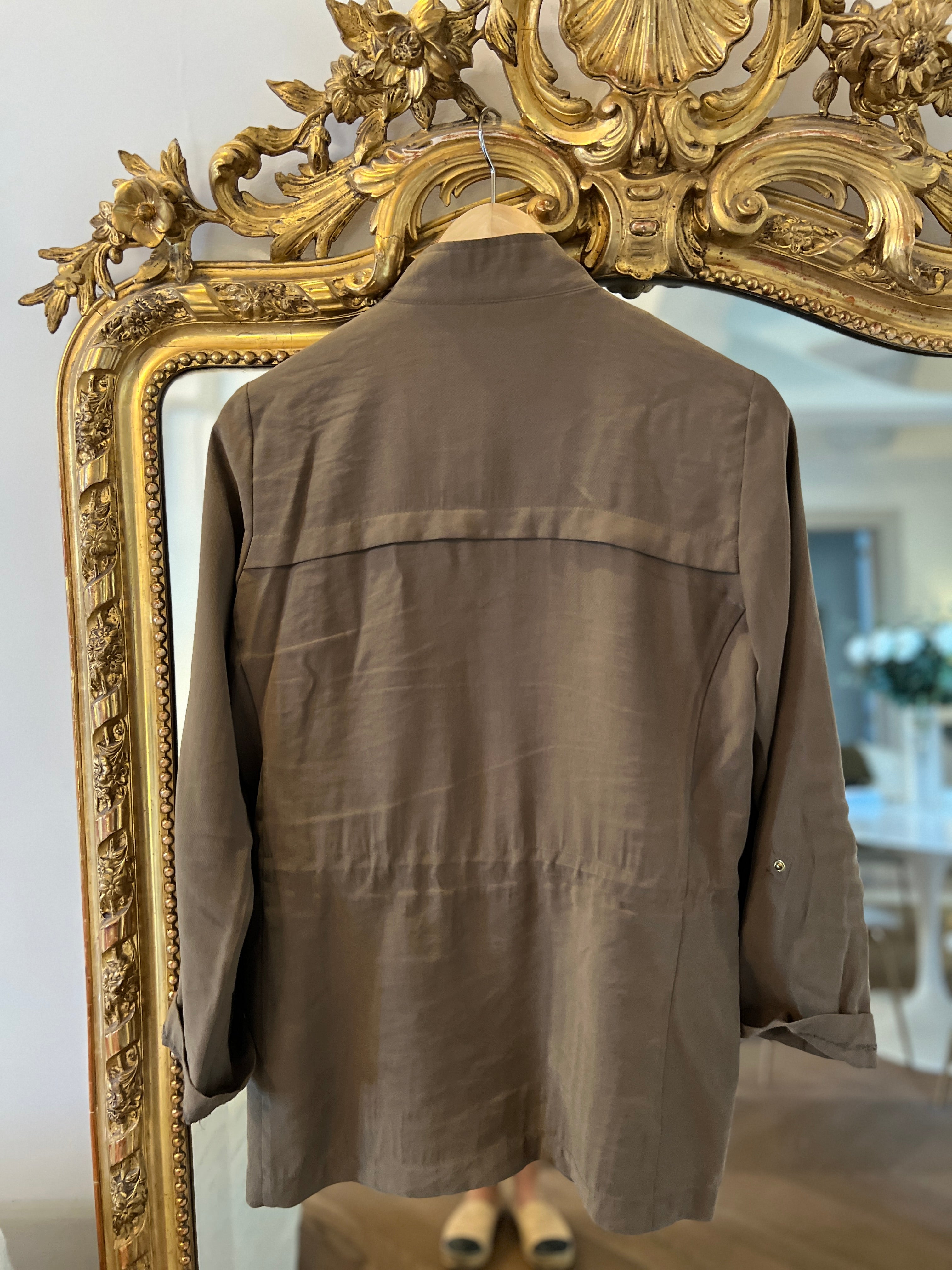 Veste Kaki Zara boutons dorés