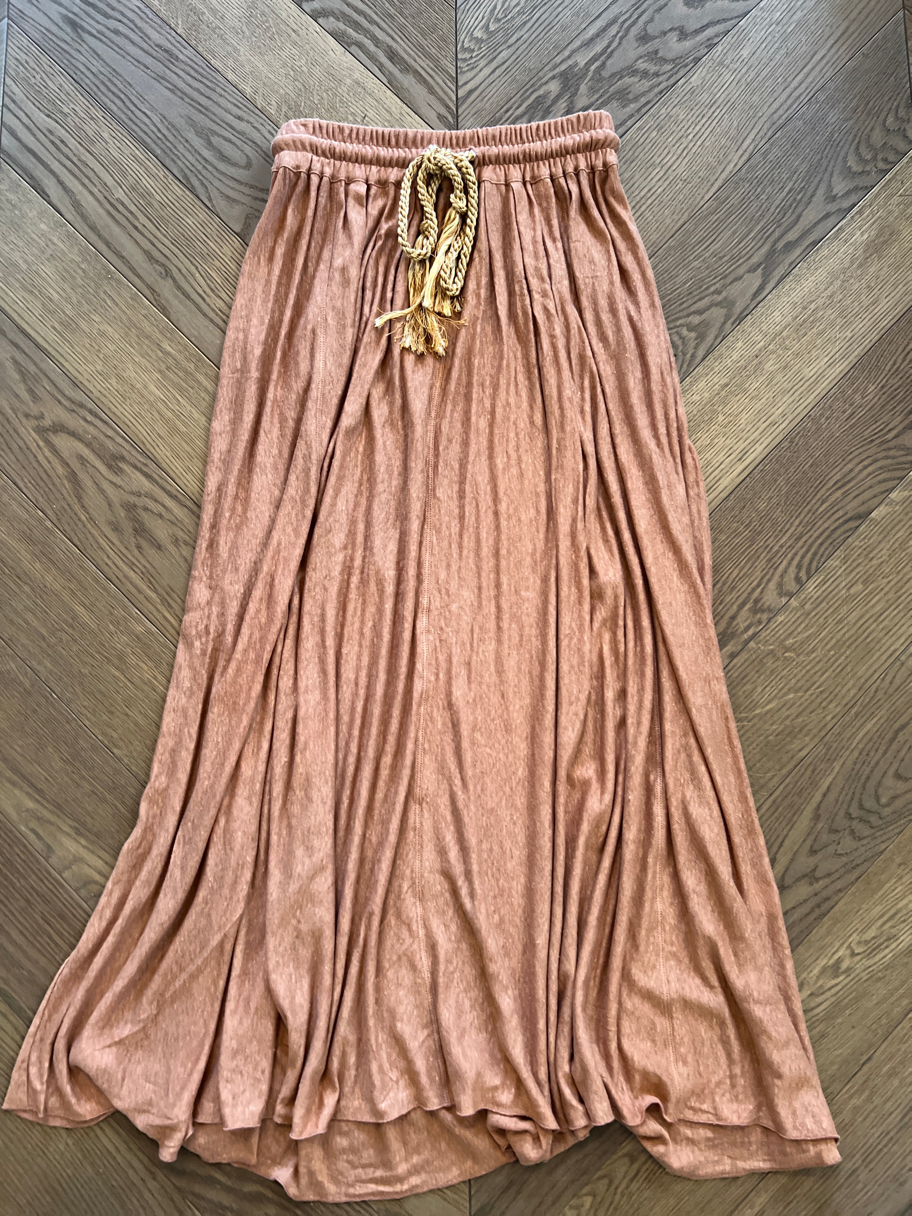 Jupe Forte Forte en lin terracotta