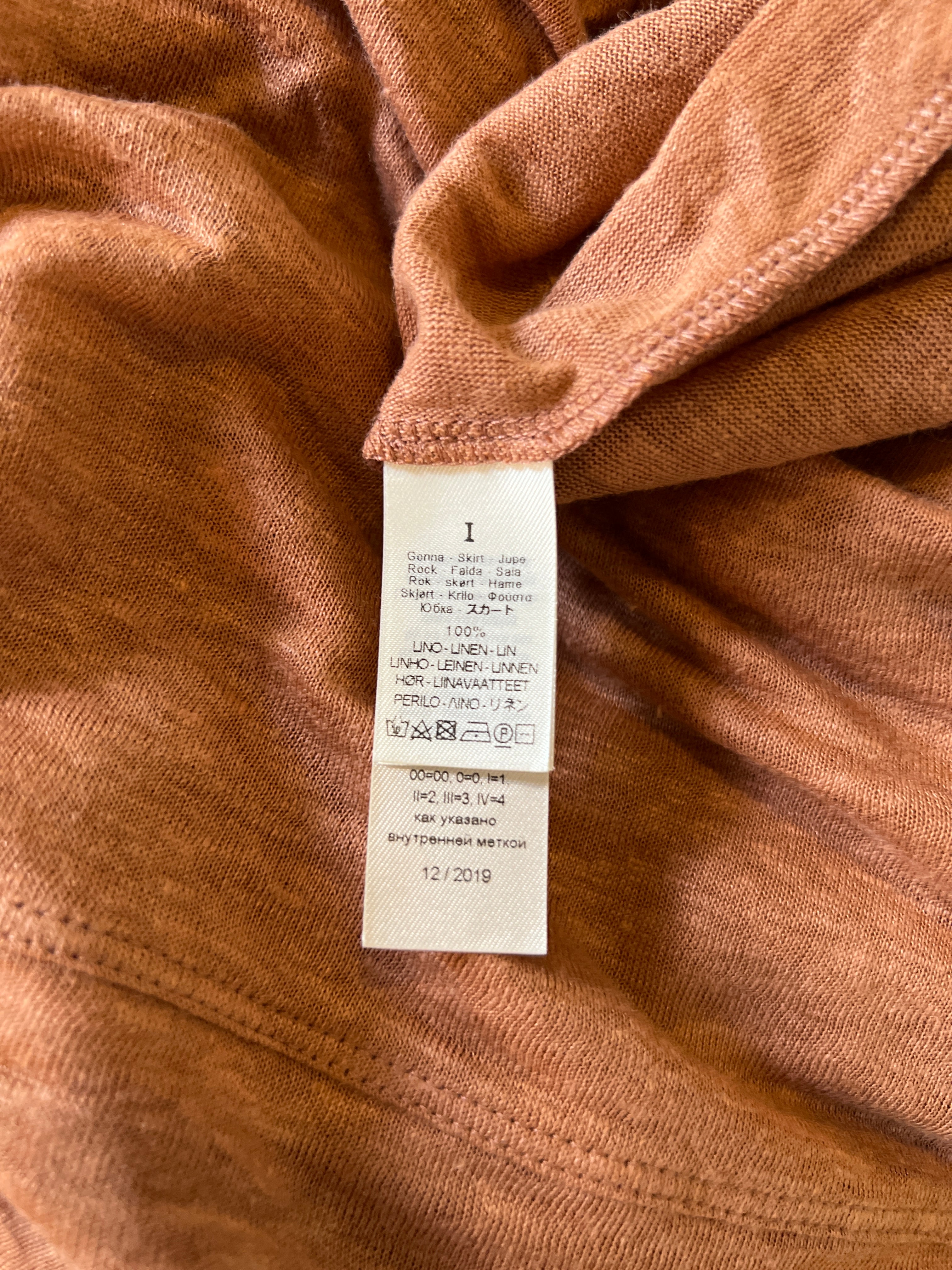 Jupe Forte Forte en lin terracotta