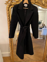 Charger l&#39;image dans la galerie, Manteau en laine Claudie Pierlot long noir
