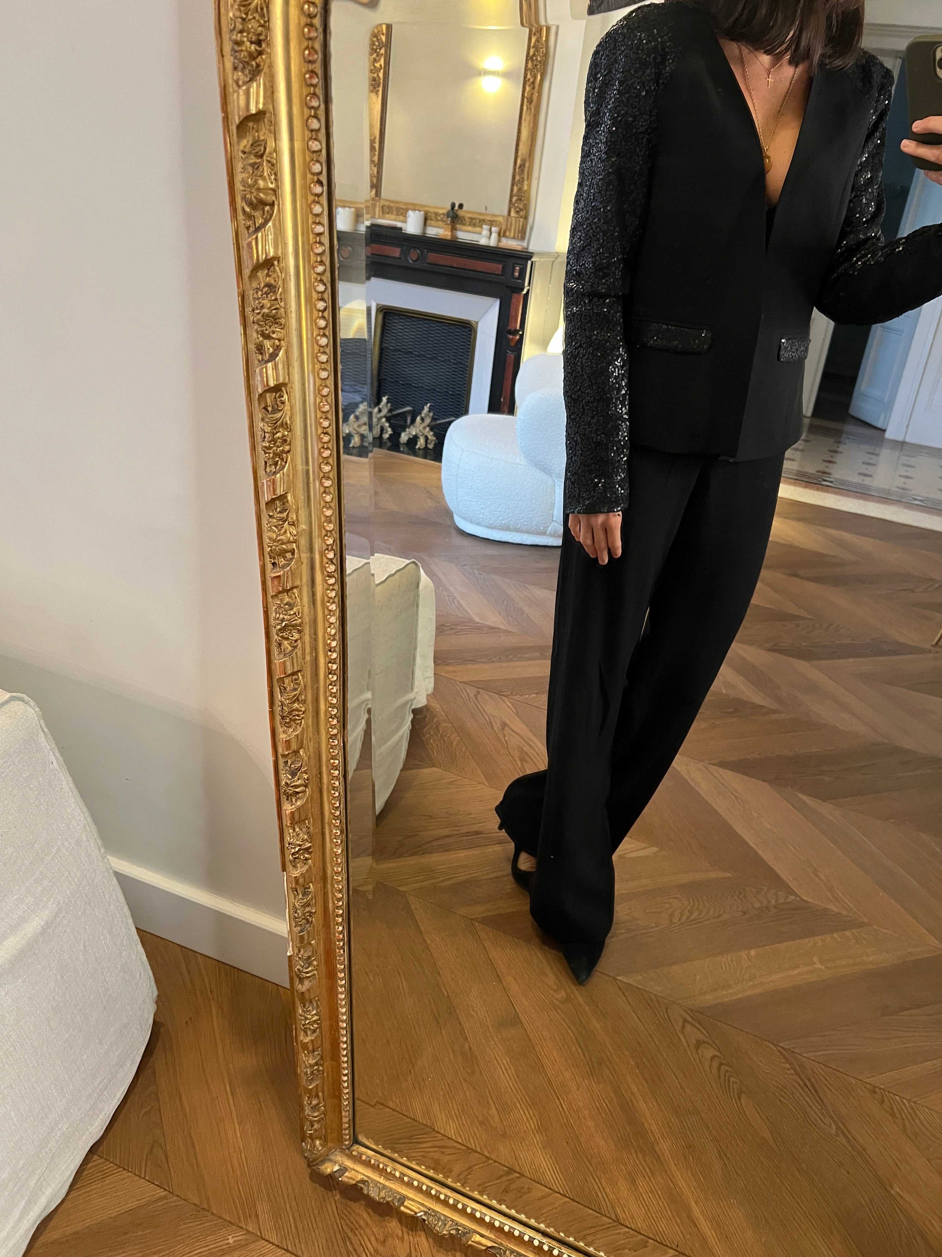 Noémie Lenoir Veste noire à sequins Bonobo Jeans