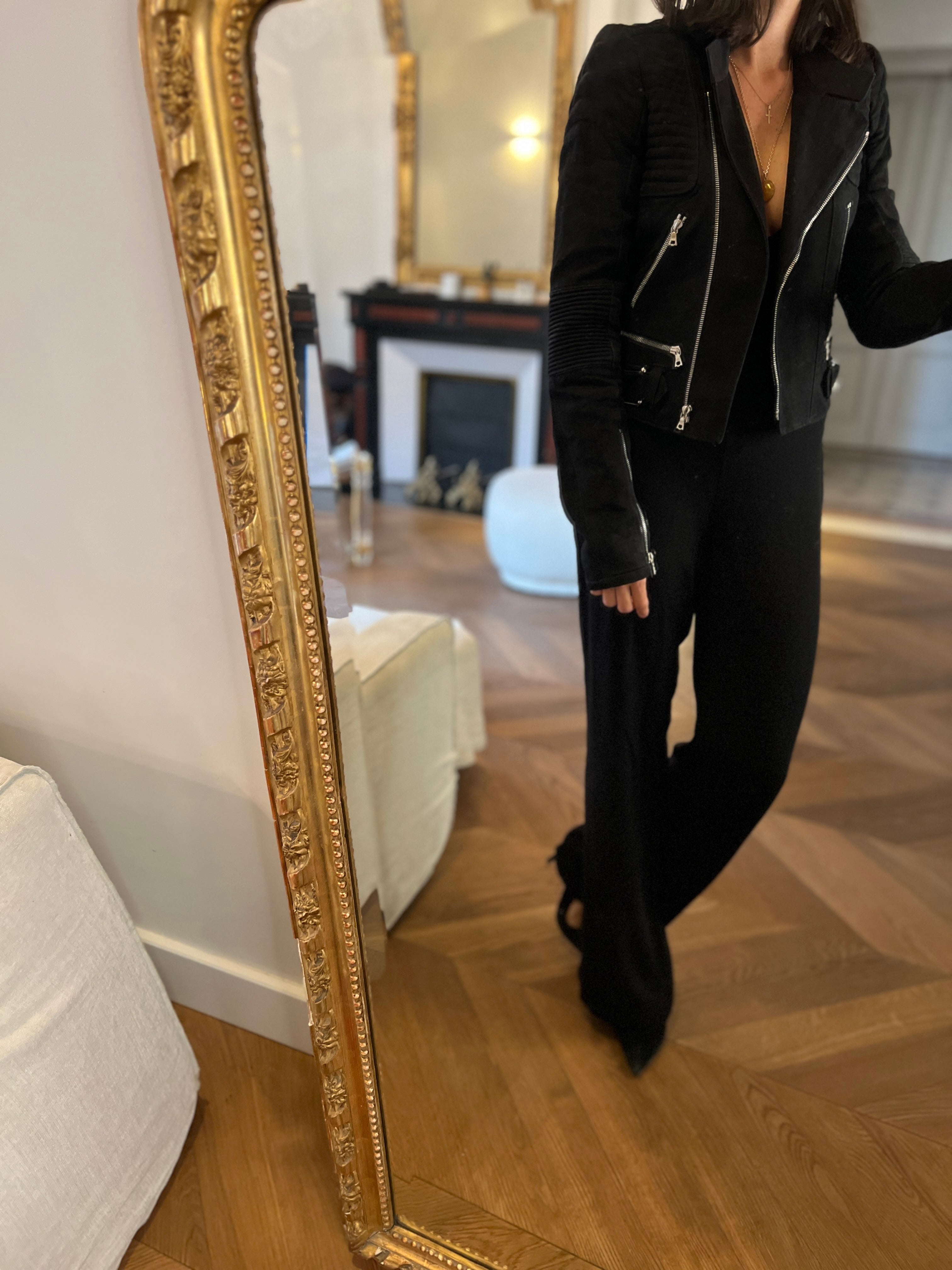 Noémie Lenoir Veste perfecto noire classique