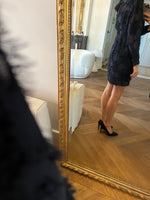 Charger l&#39;image dans la galerie, Berenice - Robe bleu marine plume
