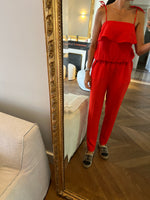 Charger l&#39;image dans la galerie, Combinaison pantalon Sézane rouge volant
