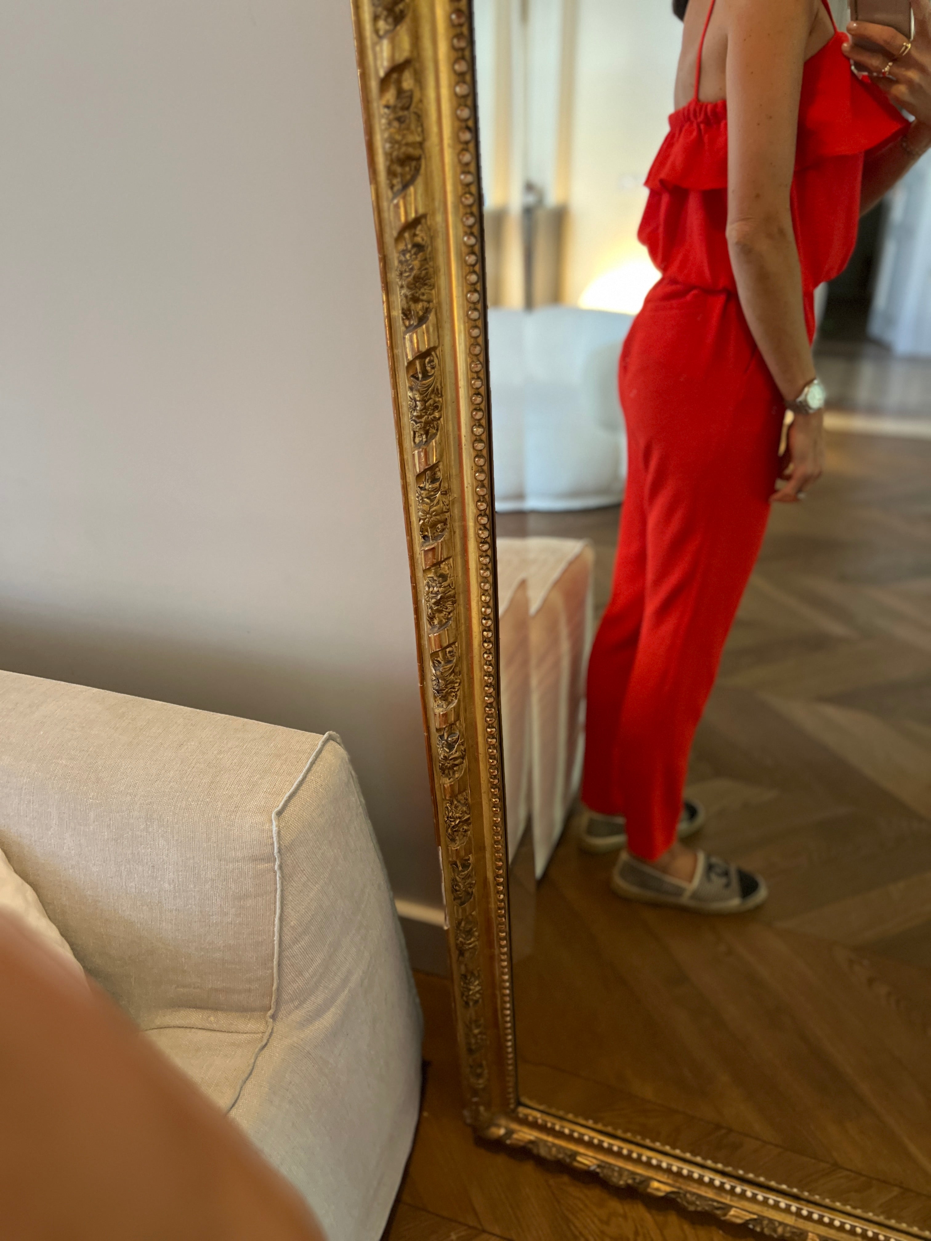 Combinaison pantalon Sézane rouge volant