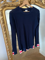 Charger l'image dans la galerie, Aurianne Sinacola - Pinko Pull  bleu marine bas rose en bande rouge
