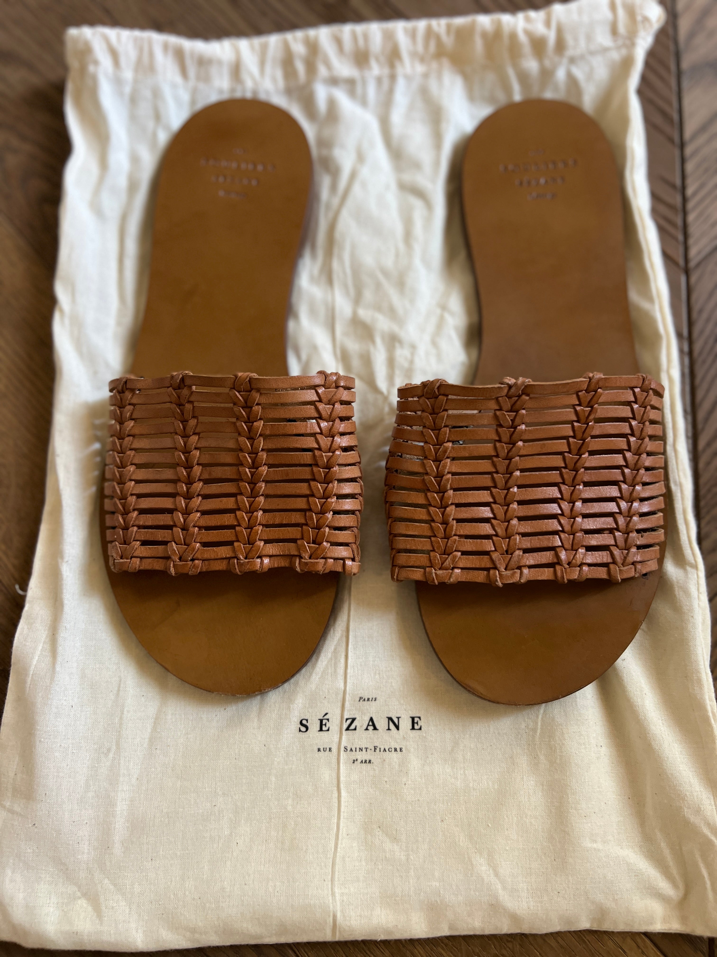 Sandales Sézane plates tressées
