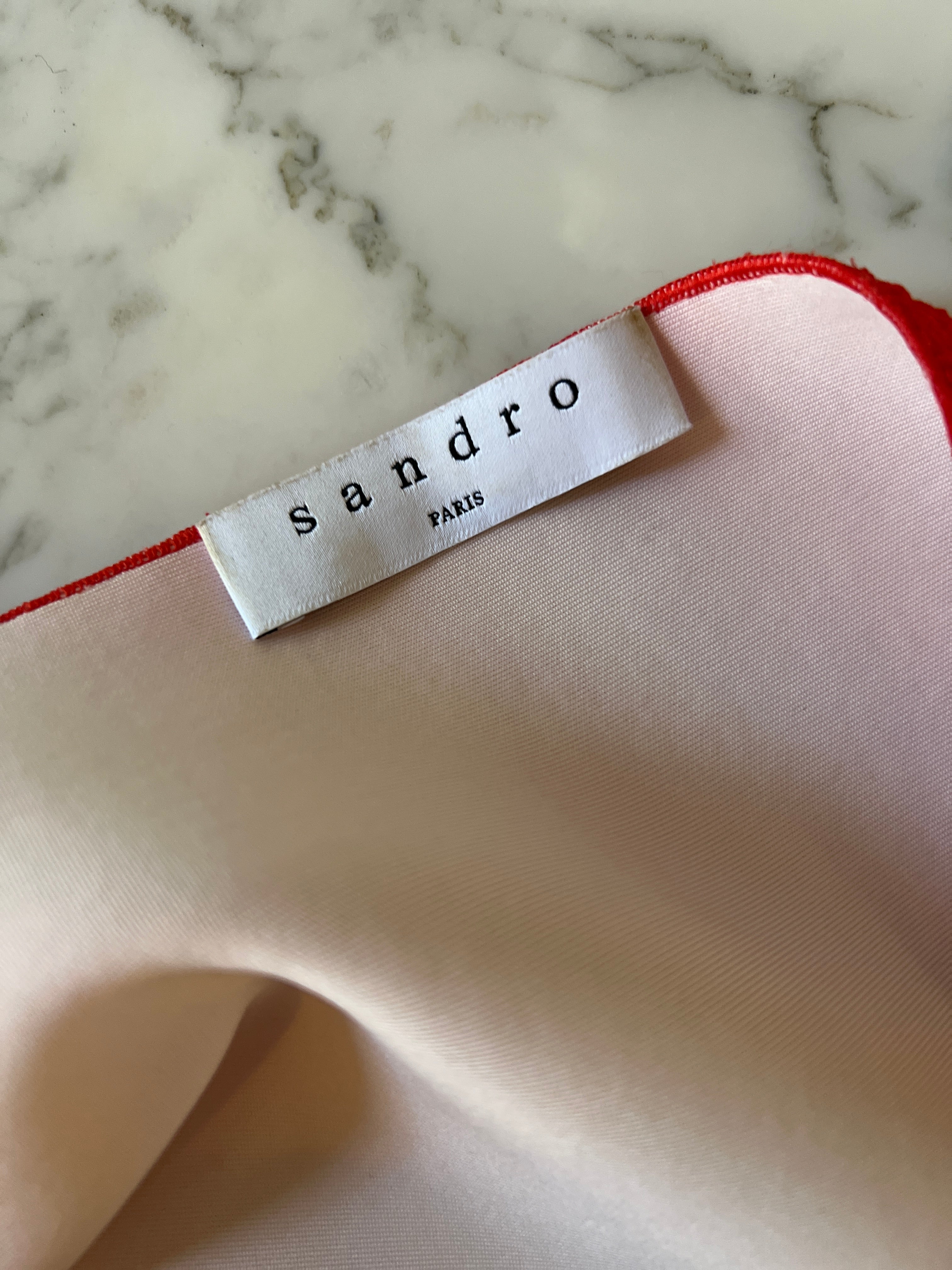 Robe courte Sandro rouge corail