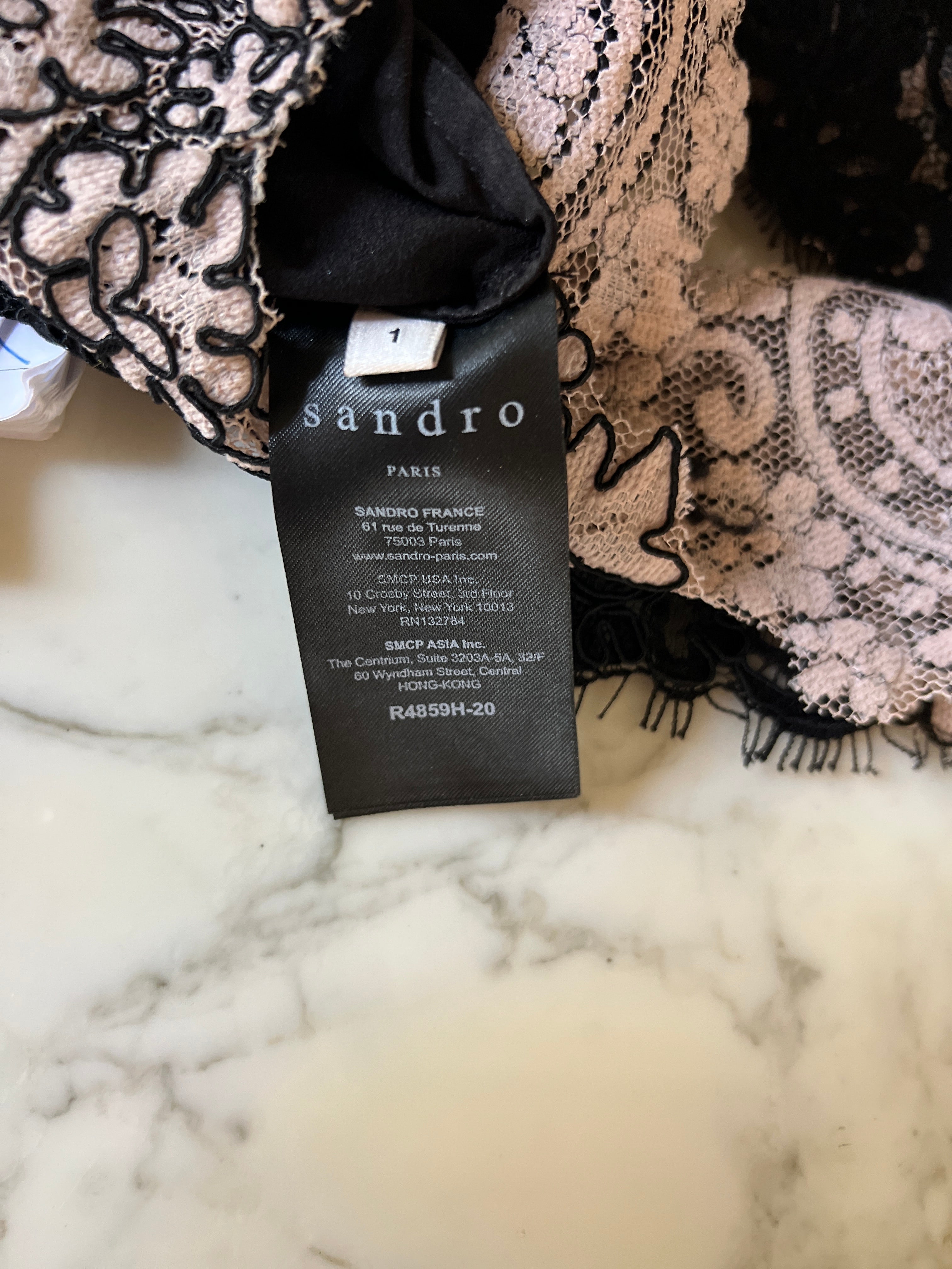 Robe Sandro broderie triocolor