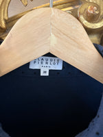 Charger l&#39;image dans la galerie, Combishort Claudie Pierlot bleu marine à pois velours
