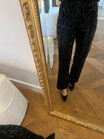 Charger l'image dans la galerie, Aurianne Sinacola - Primark pantalon pailleté noir évasé
