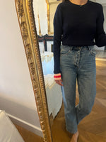 Charger l'image dans la galerie, Aurianne Sinacola - Pinko Pull  bleu marine bas rose en bande rouge
