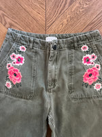 Charger l&#39;image dans la galerie, Jean Claudie Pierlot kaki à fleurs
