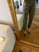 Charger l&#39;image dans la galerie, Jean Claudie Pierlot kaki à fleurs
