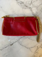 Charger l&#39;image dans la galerie, Noémie Lenoir Pochette Carmen Steffens rouge et dorée
