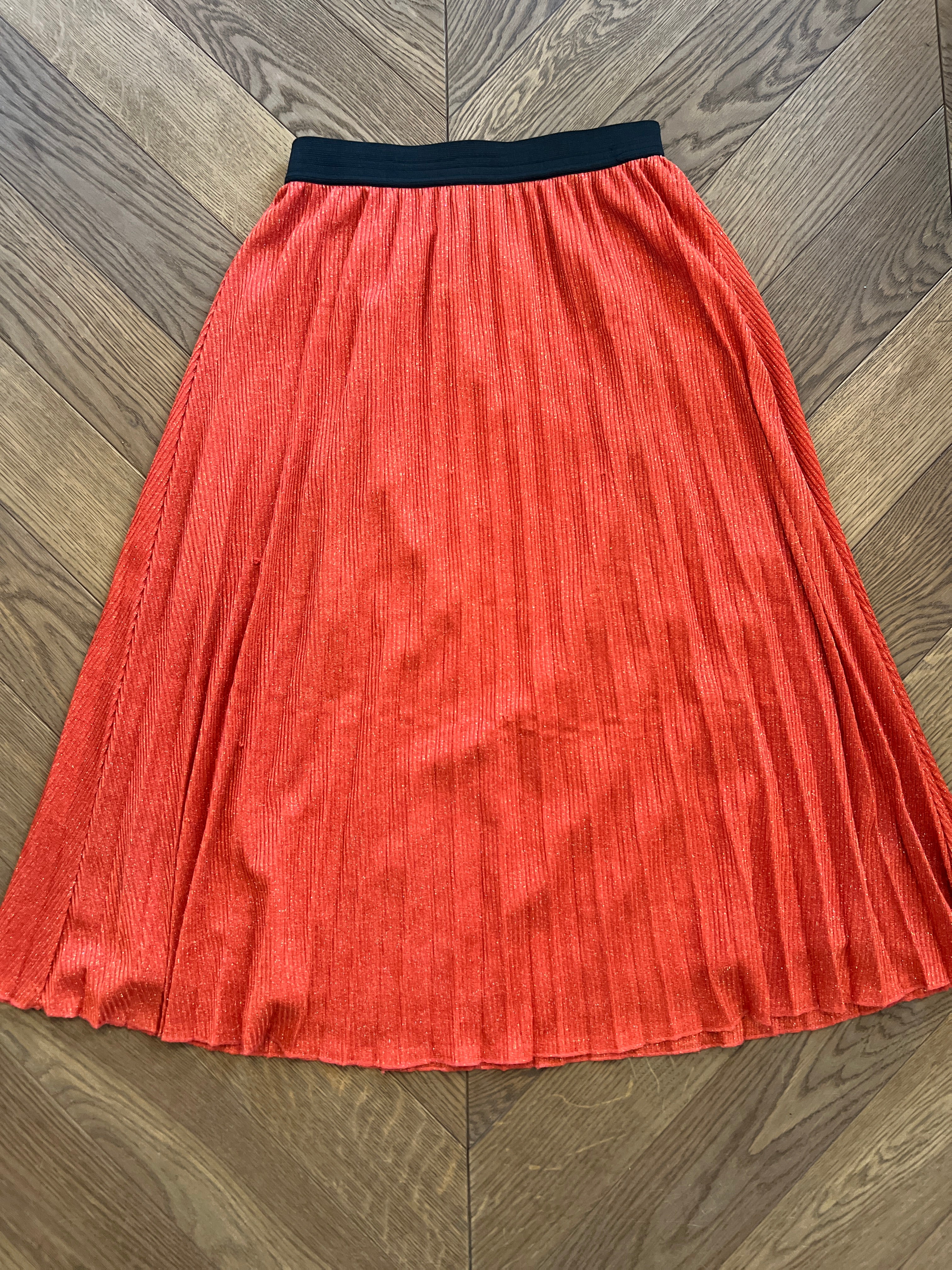 Jupe Maje corail irisé