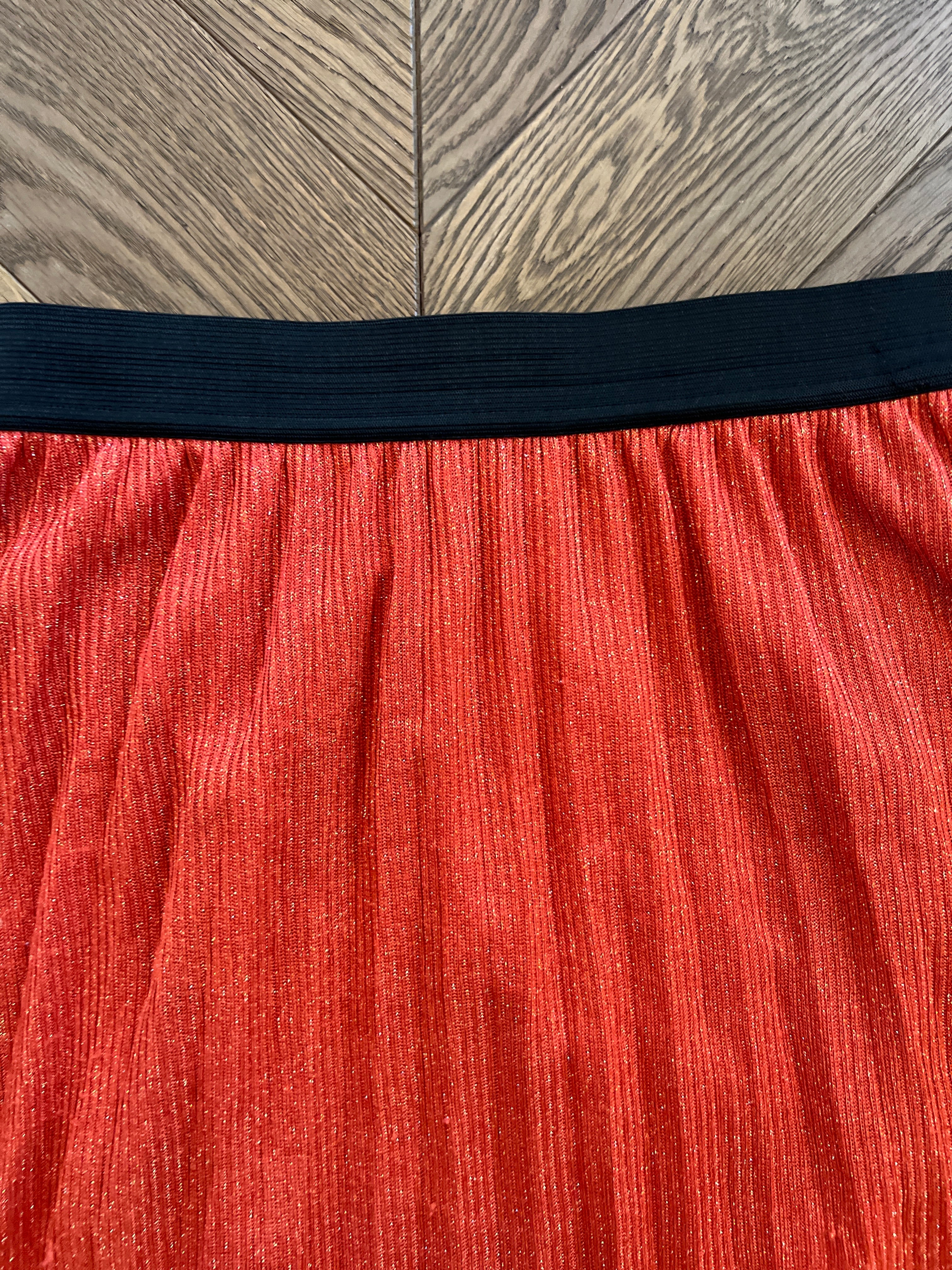 Jupe Maje corail irisé