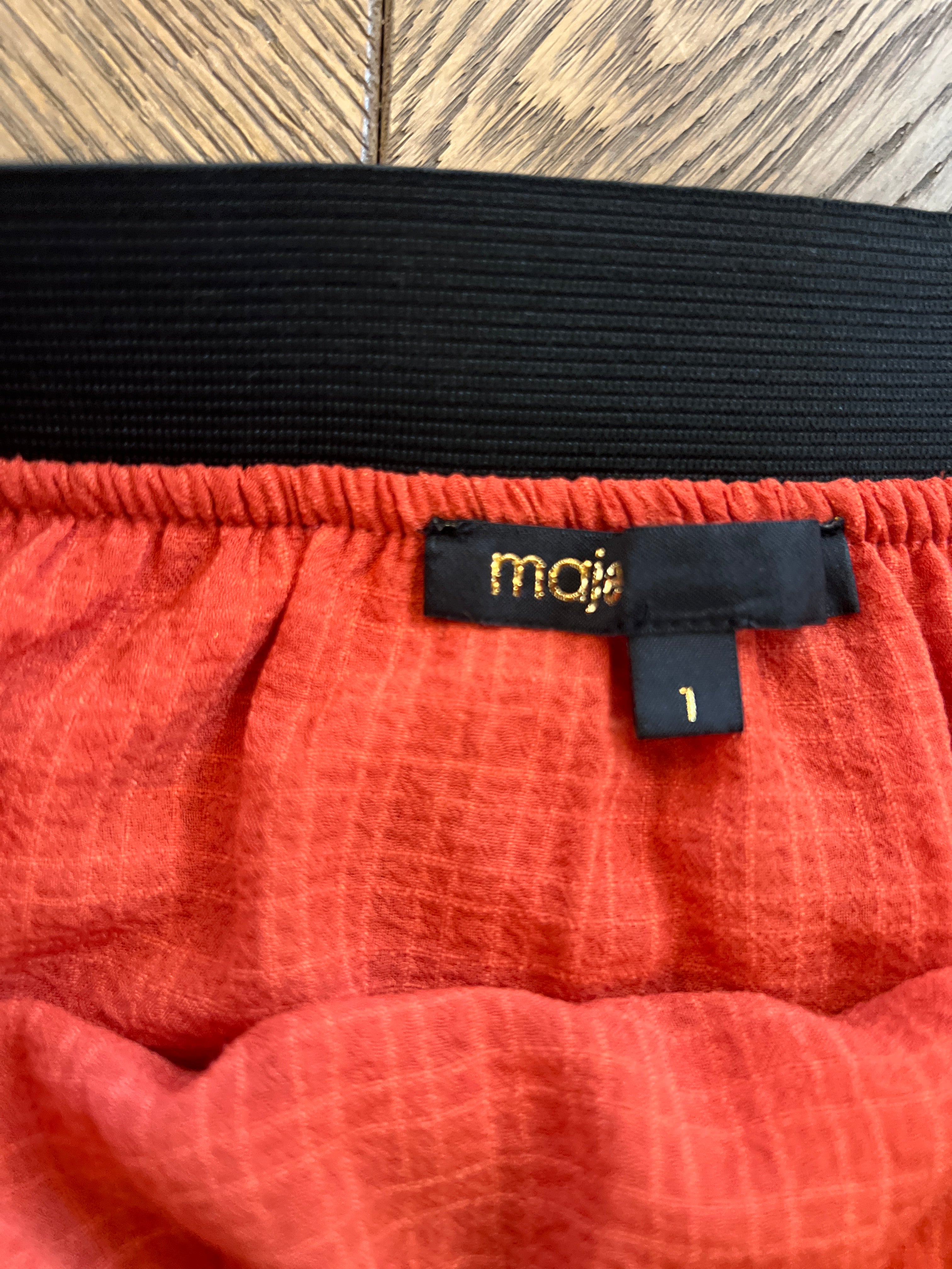 Jupe Maje corail irisé