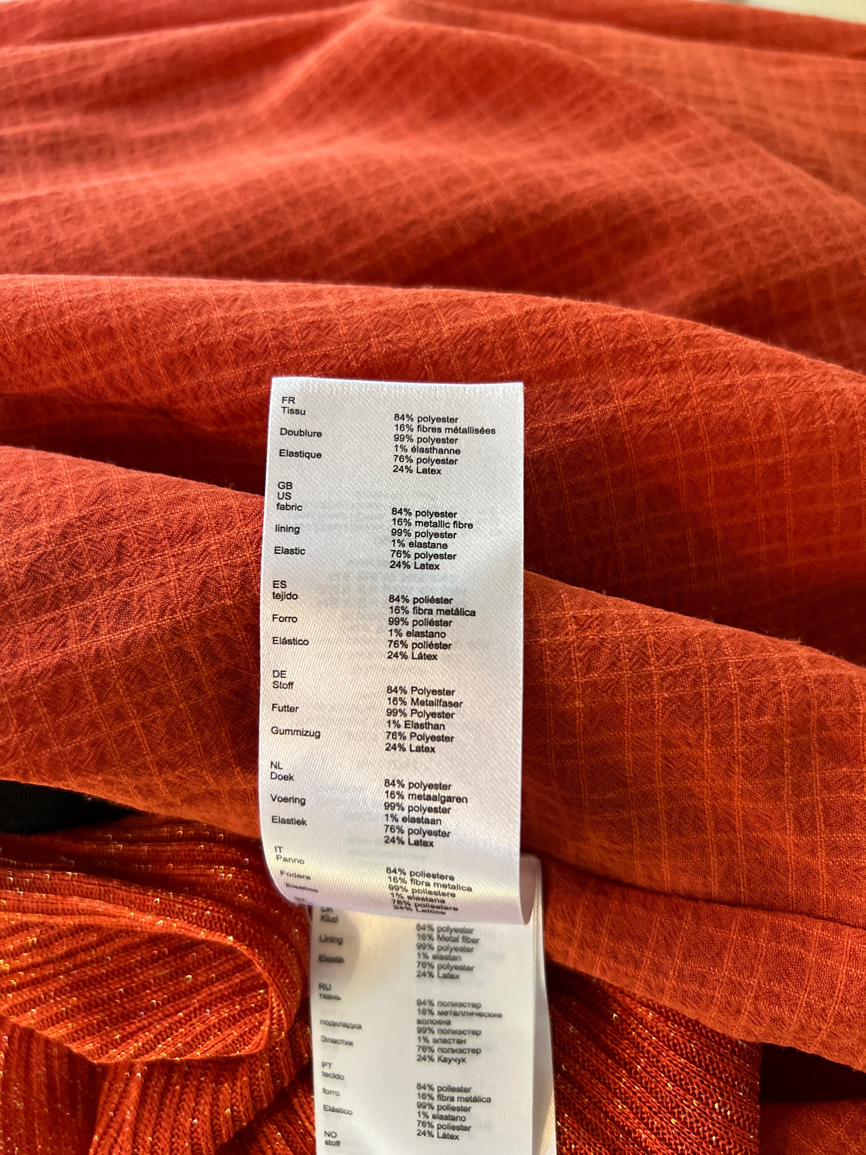 Jupe Maje corail irisé