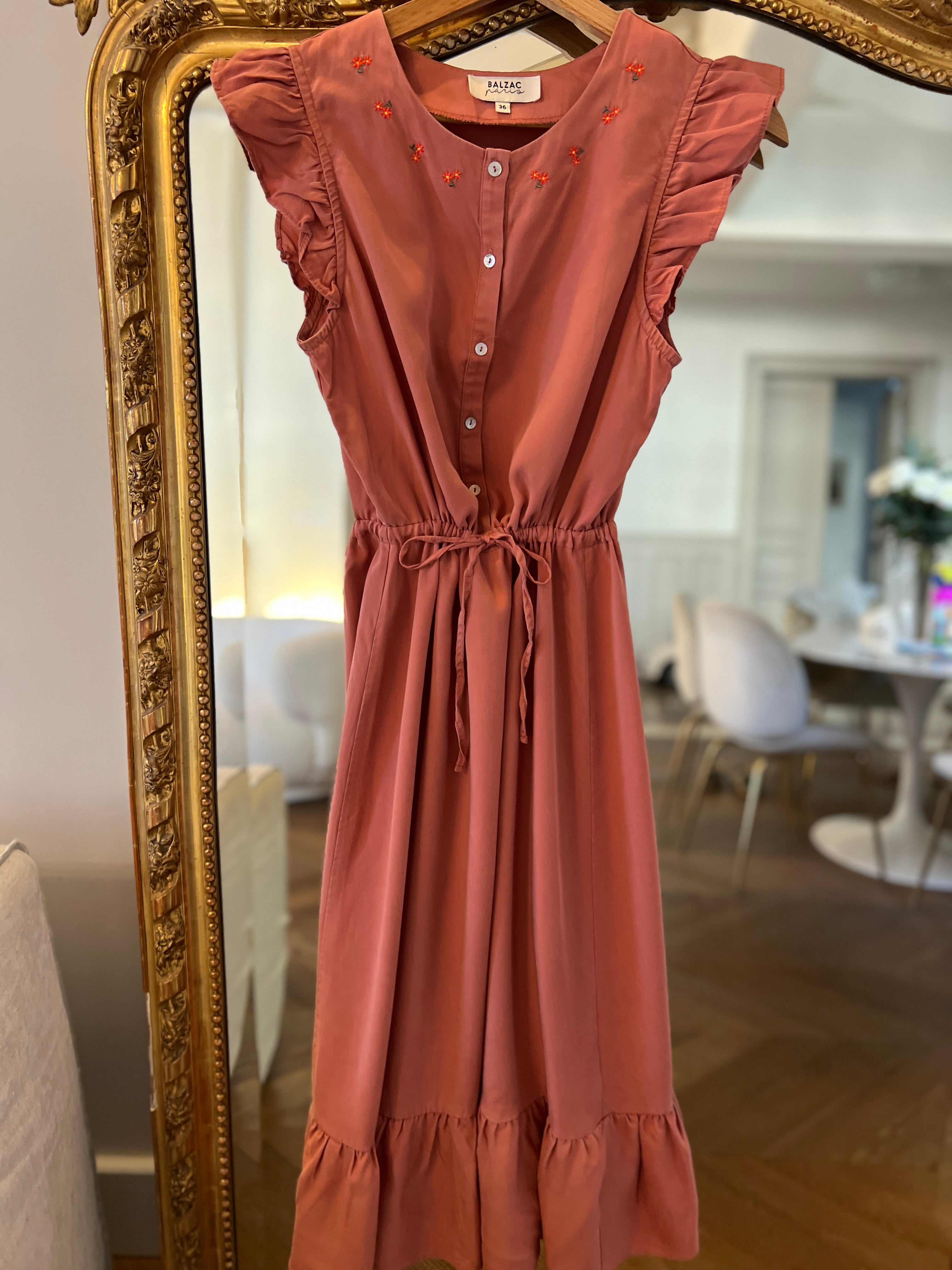 Robe Balzac Paris rose petits fleurs