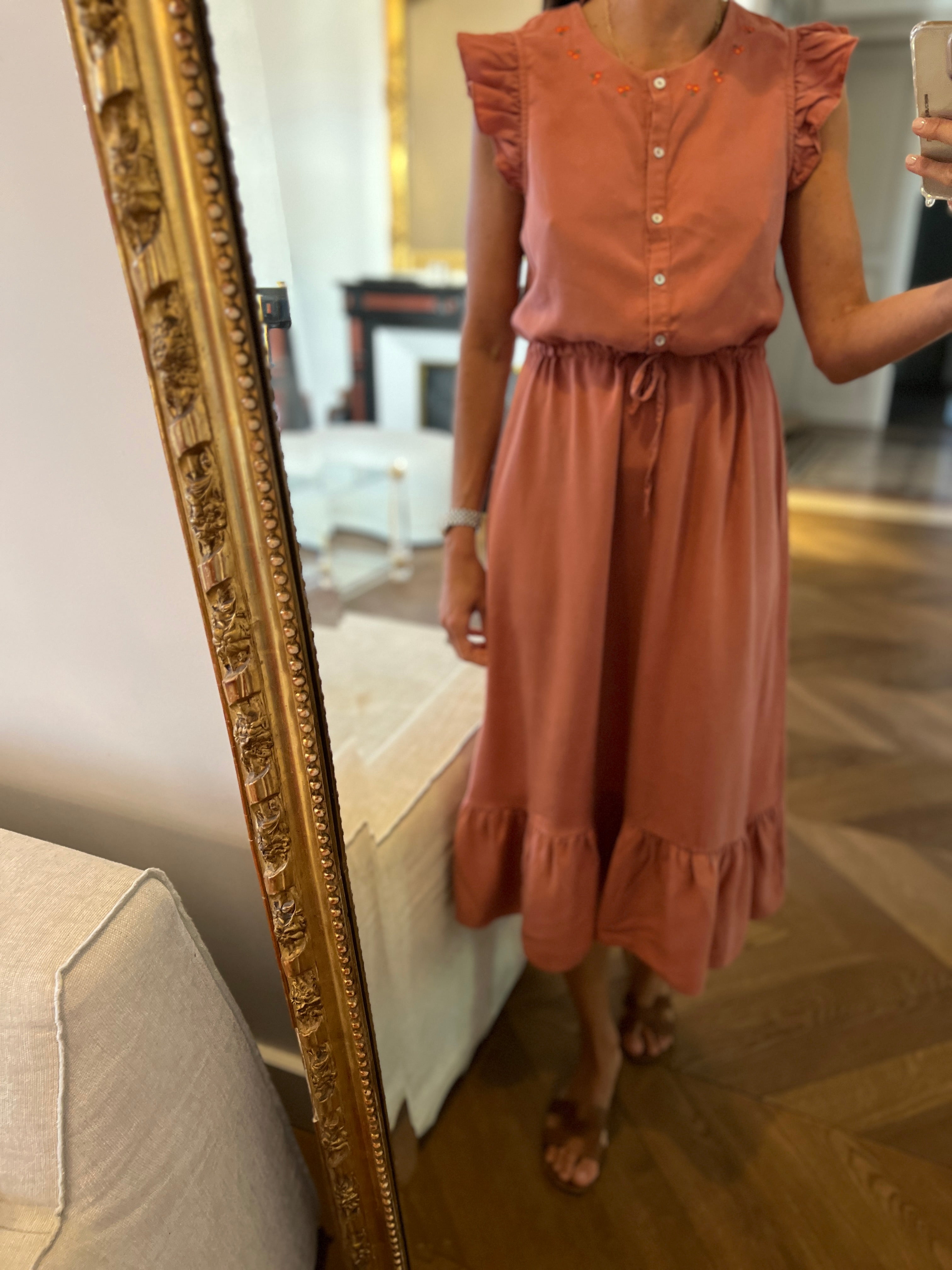 Robe Balzac Paris rose petits fleurs