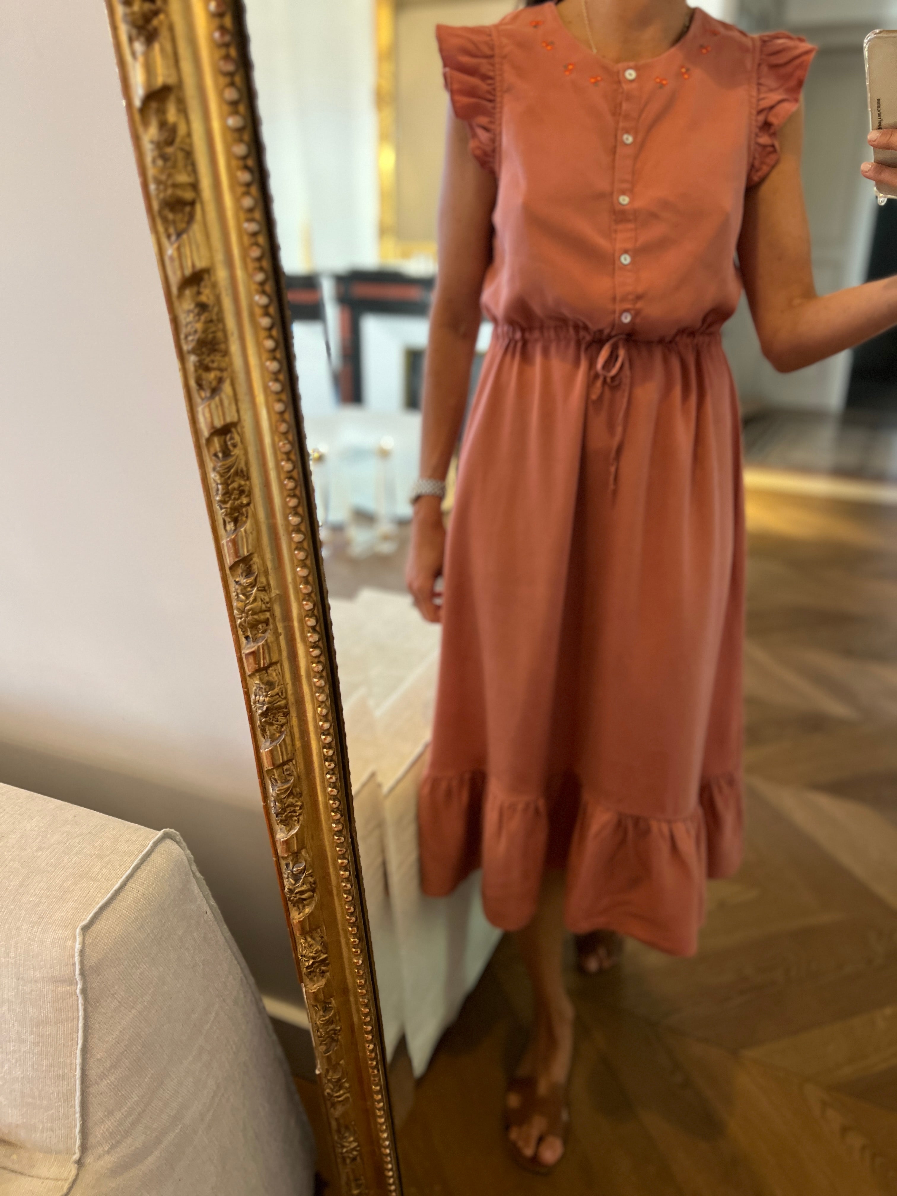 Robe Balzac Paris rose petits fleurs