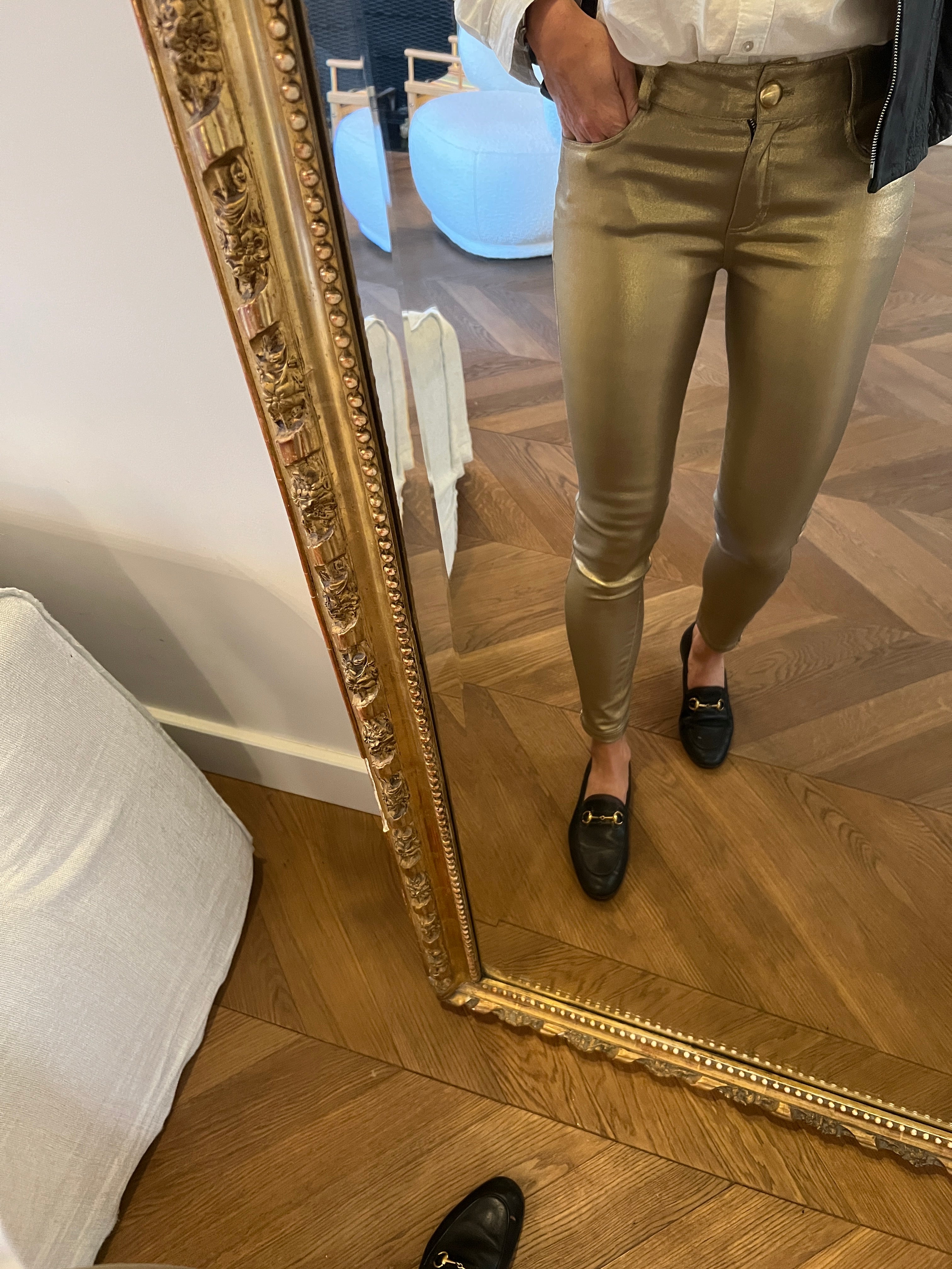 Noémie Lenoir Pantalon Carmen Steffens doré