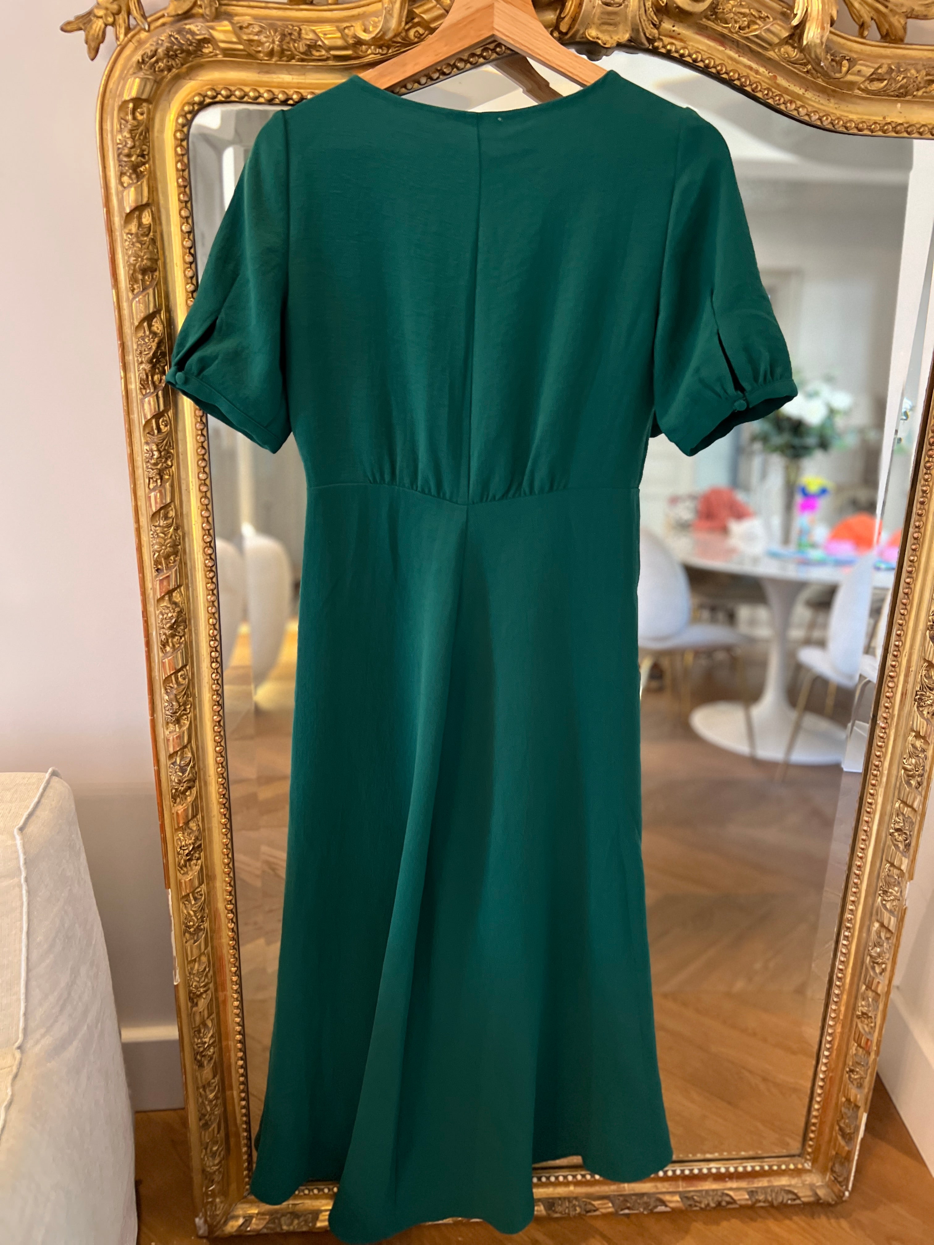 Robe Sézane longue vert foncé
