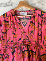 Charger l'image dans la galerie, Ba&amp;sh - Robe rose et motifs orange
