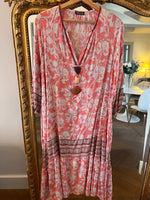 Charger l'image dans la galerie, Maliparmi - Tunique robe de plage rose à motifs
