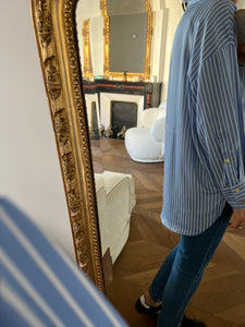 Chemise Zara oversize bleu à rayures