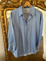 Charger l&#39;image dans la galerie, Chemise Zara oversize bleu à rayures

