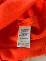Charger l&#39;image dans la galerie, Top Claudie Pierlot orange fluo fermeture eclair
