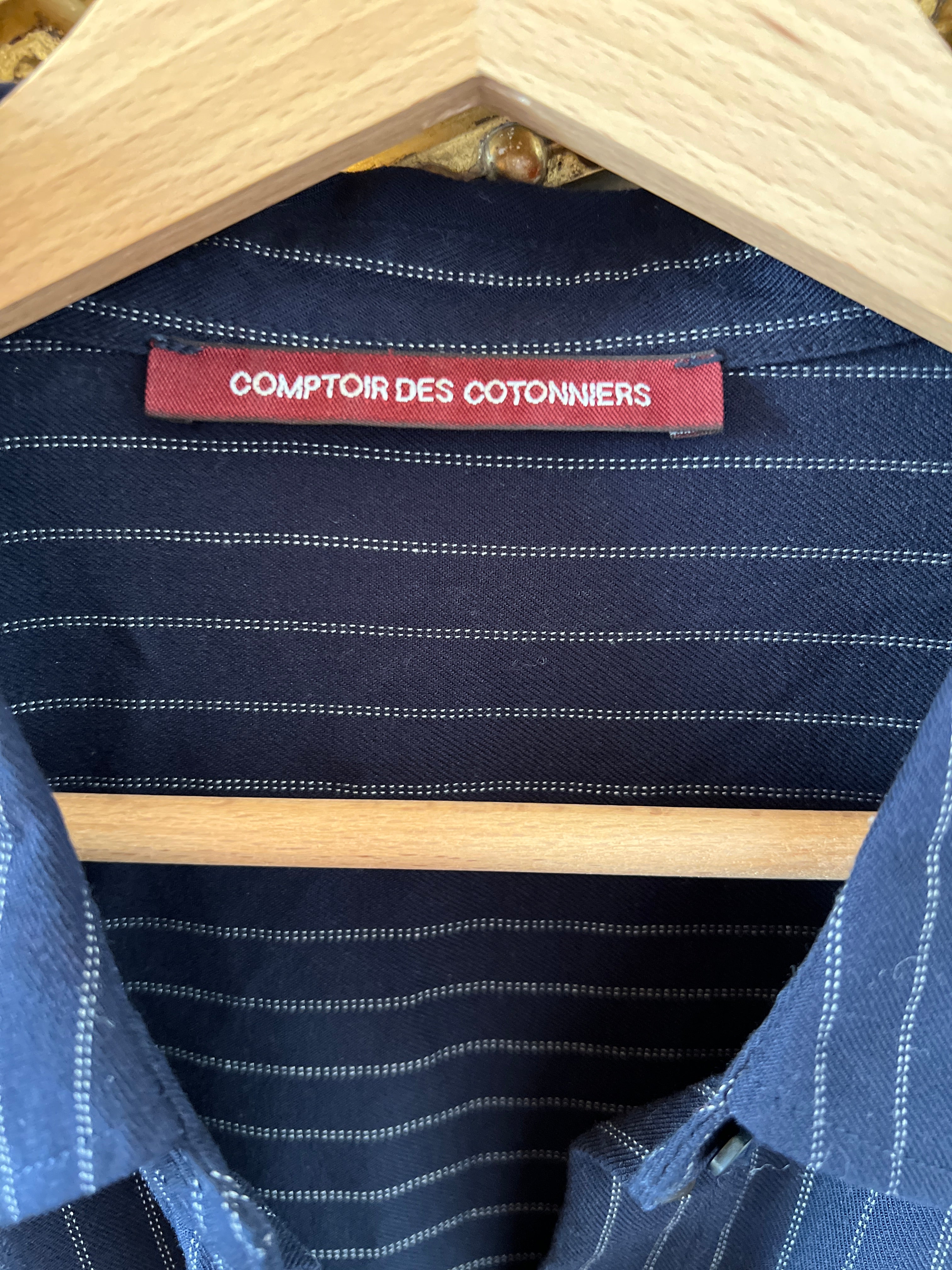 Chemise Comptoir des Cotonniers bleu marine à rayures