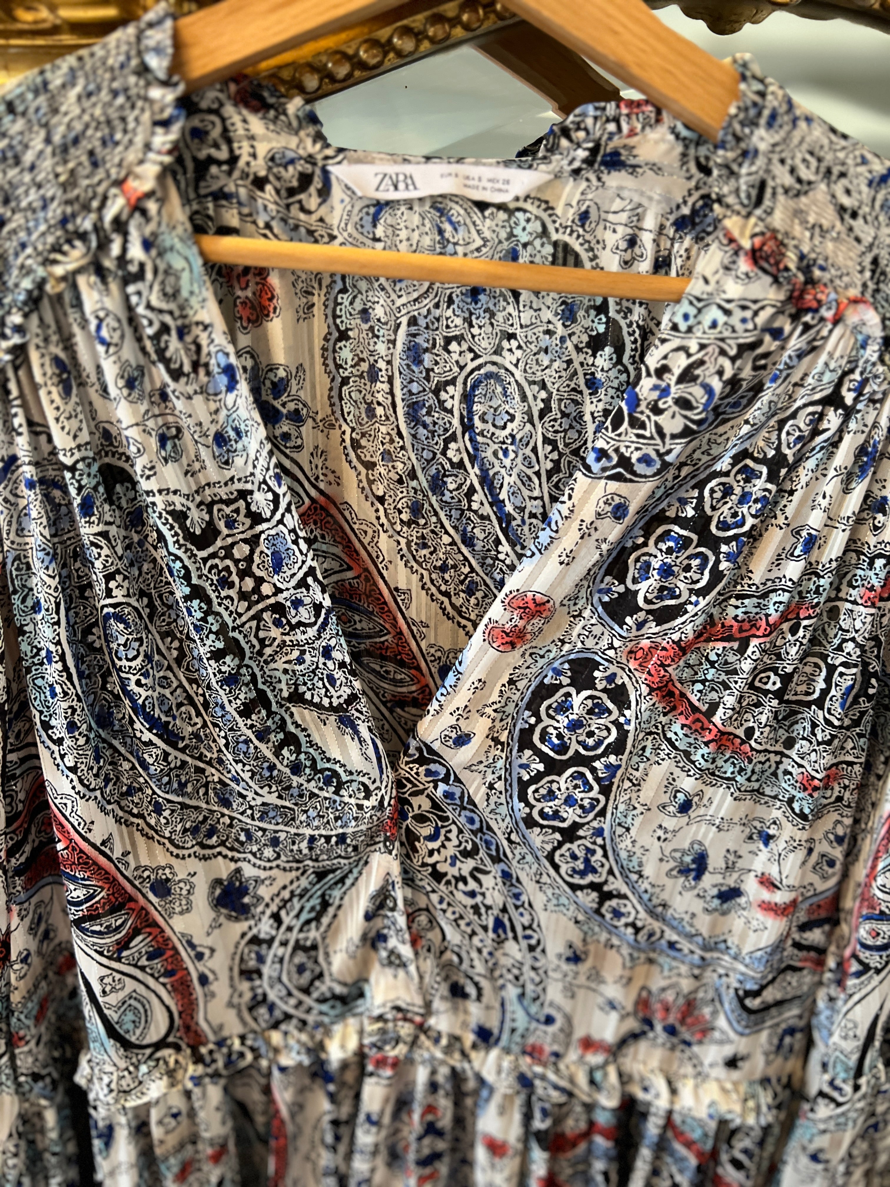 Robe Zara longue fluide bleue